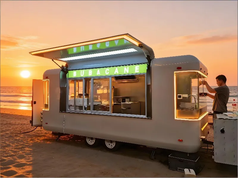 Aluminum Towable Food Trailer Gluten-Free Dedicated Food Truck With Separate Prep Areas And Certified Gluten-Free Ingredients