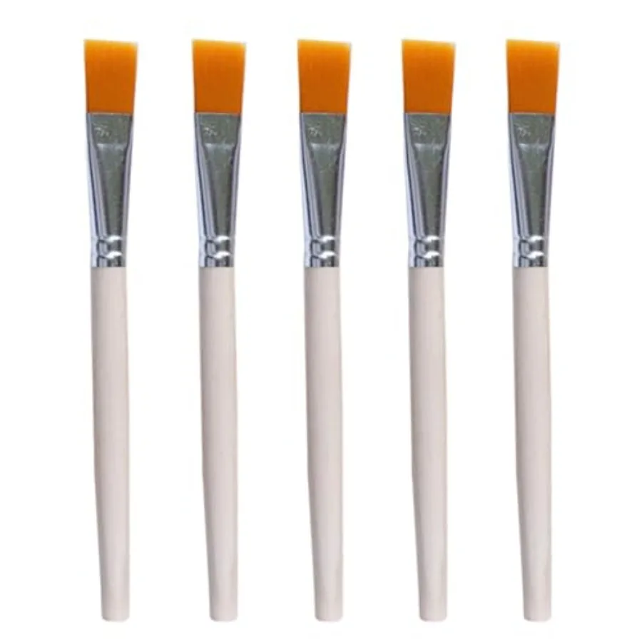 

5 Pcs Craft Paint Brushes Small Paint Brush Flat Paint Brushes for Small Medium or Larger Paint Job 5