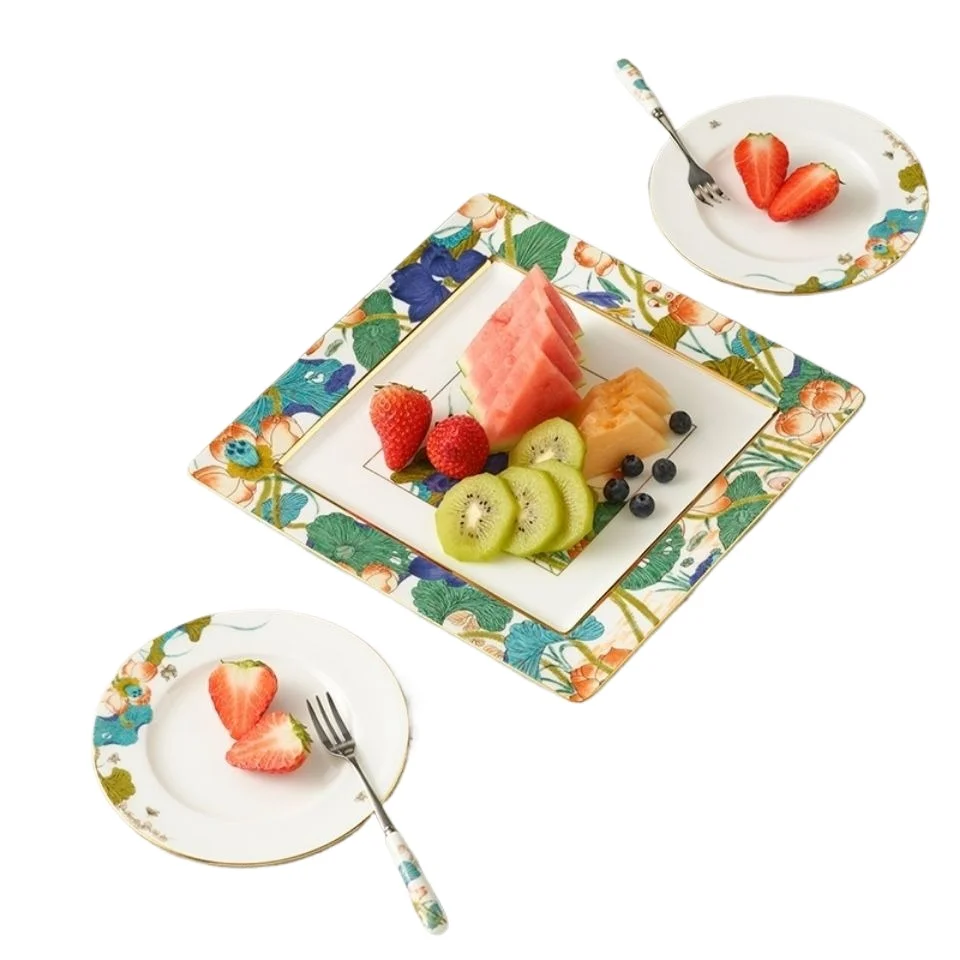 

Happiness gift series 13 heads ceramic dessert with fruit group, generous plate