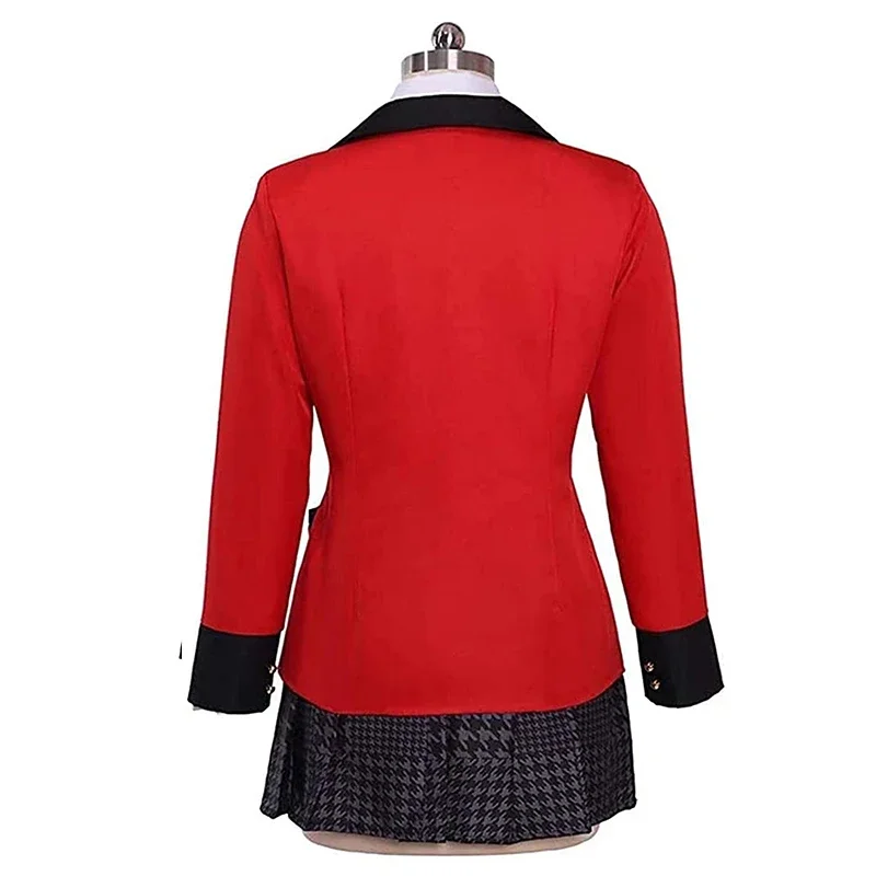 Anime Kakegurui Jabami Yumeko Cosplay Costume Compulsive Gambler Japanese School Girls JK Uniform Halloween Costumes Wig Suit