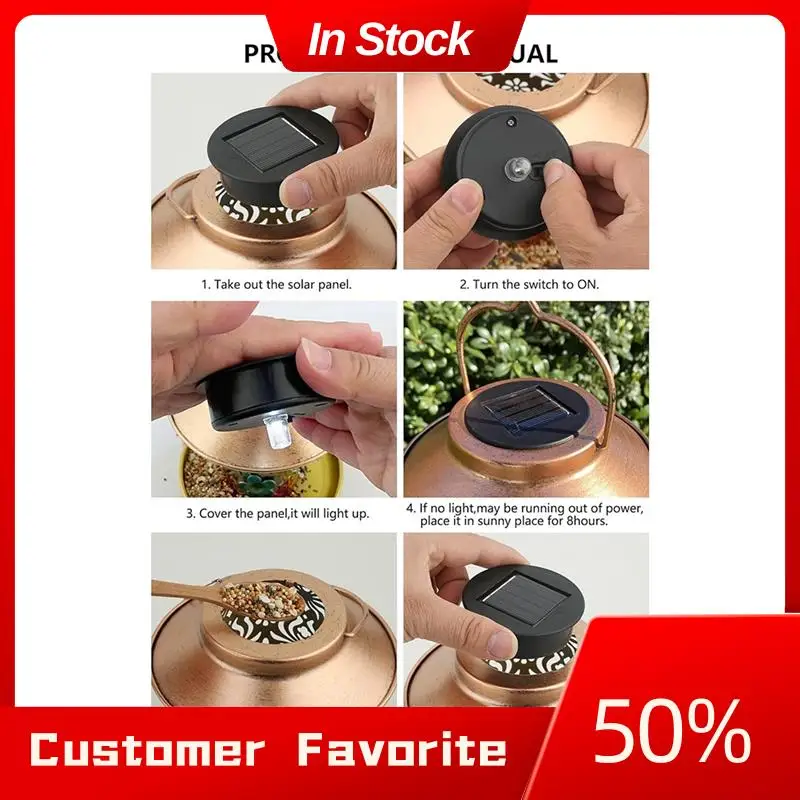 Top Sale 1 PCS Solar Bird Feeder For Outdoors Hunging, As Shown Garden Decoration Cardinals Feeders