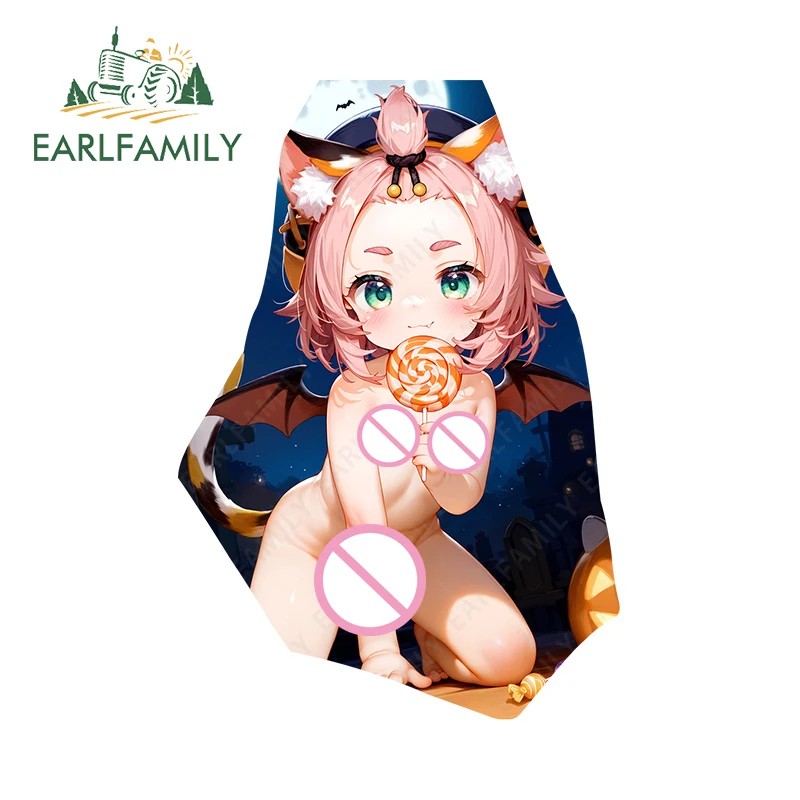 

EARLFAMILY Genshin Impact Halloween Cosplay Car Stickers Vinyl Cute Irregular Glass Fragments Decal Scratch-Proof Car Goods