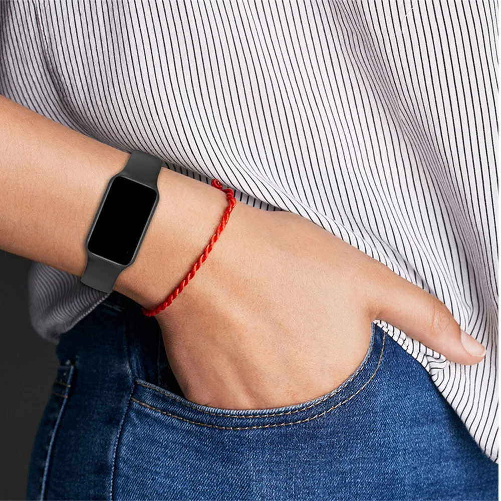 Siliconen band voor Redmi Smart Band 2/xiaomi Band 8 actieve band Vervanging Sportband polsbandje correa armband