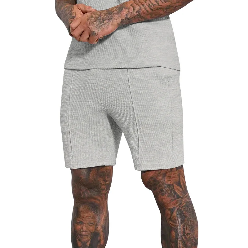 2024summer men\'s waffle casual breathable shorts plus size men\'s fifth pants loose shorts