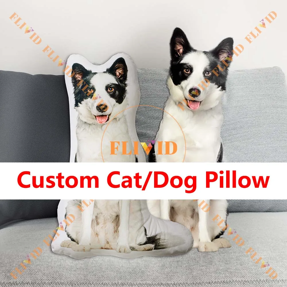 Custom 3D Pet Cat/Dog Pillow Memorial Cushion Gifts Personalized Animals Pillows Creative Birthday Gift Sofa Throw Pillow