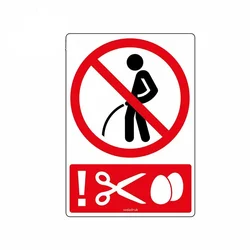 Auto Aufkleber für Schere Verbieten Wc Anime Wasserdichte Kühlschrank Dekoration Wasserdichte Auto Assessoires Aufkleber PVC,13cm * 9cm
