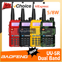 Optional 5W 8W Baofeng UV-5R Walkie Talkie 5-8km Baofeng UV5R Walkie-talkie UV 5R FM Radio Amateur Ham Two Way Radio For Hunting
