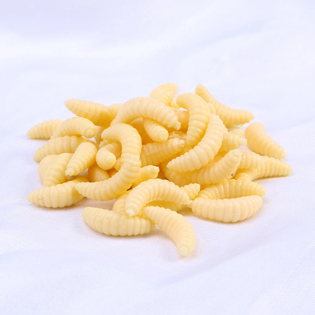 

100 Pcs Bidworm Fake Bait Fishing Bread Lure Artificial Lures for Catfish