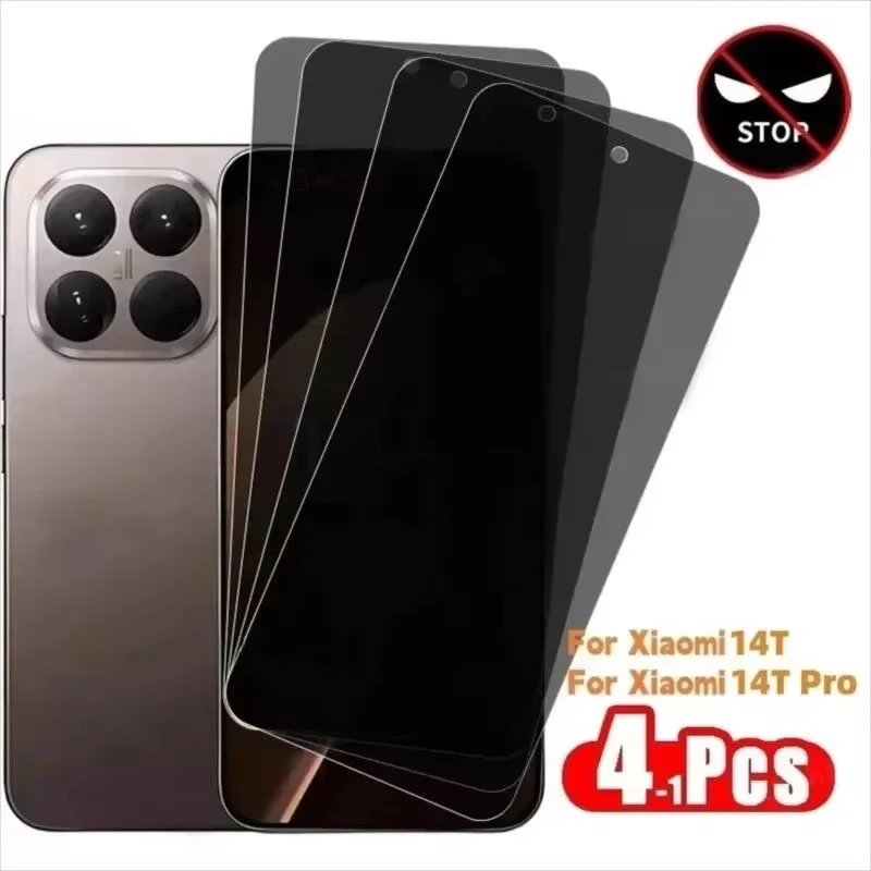 1-4Pcs Anti-spy Full Cover Screen Protector For Xiaomi 14T Pro 13T 12T 11T Pro Privacy Glass Xiaomi Mi 14 13 10 11 Lite NE 11X
