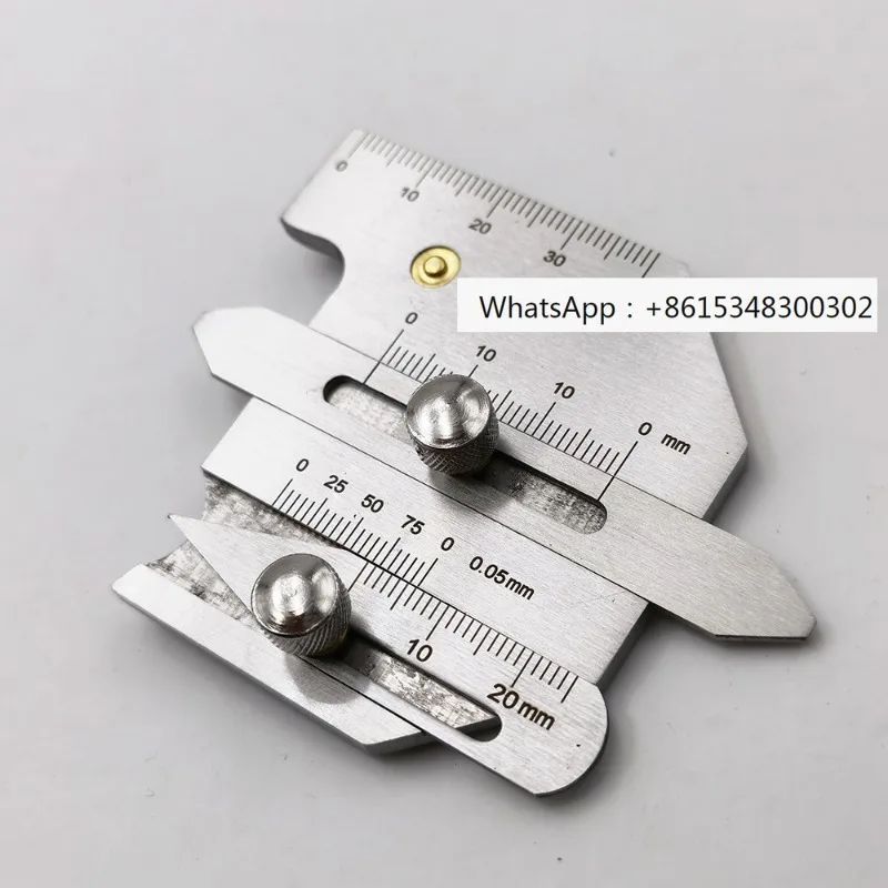 Kit di strumenti per calibro di saldatura da 16 pezzi, righello di prova HI-LO con calibro conico tipo caso, righello per scanalatura del tubo saldatrice a camma MG-8