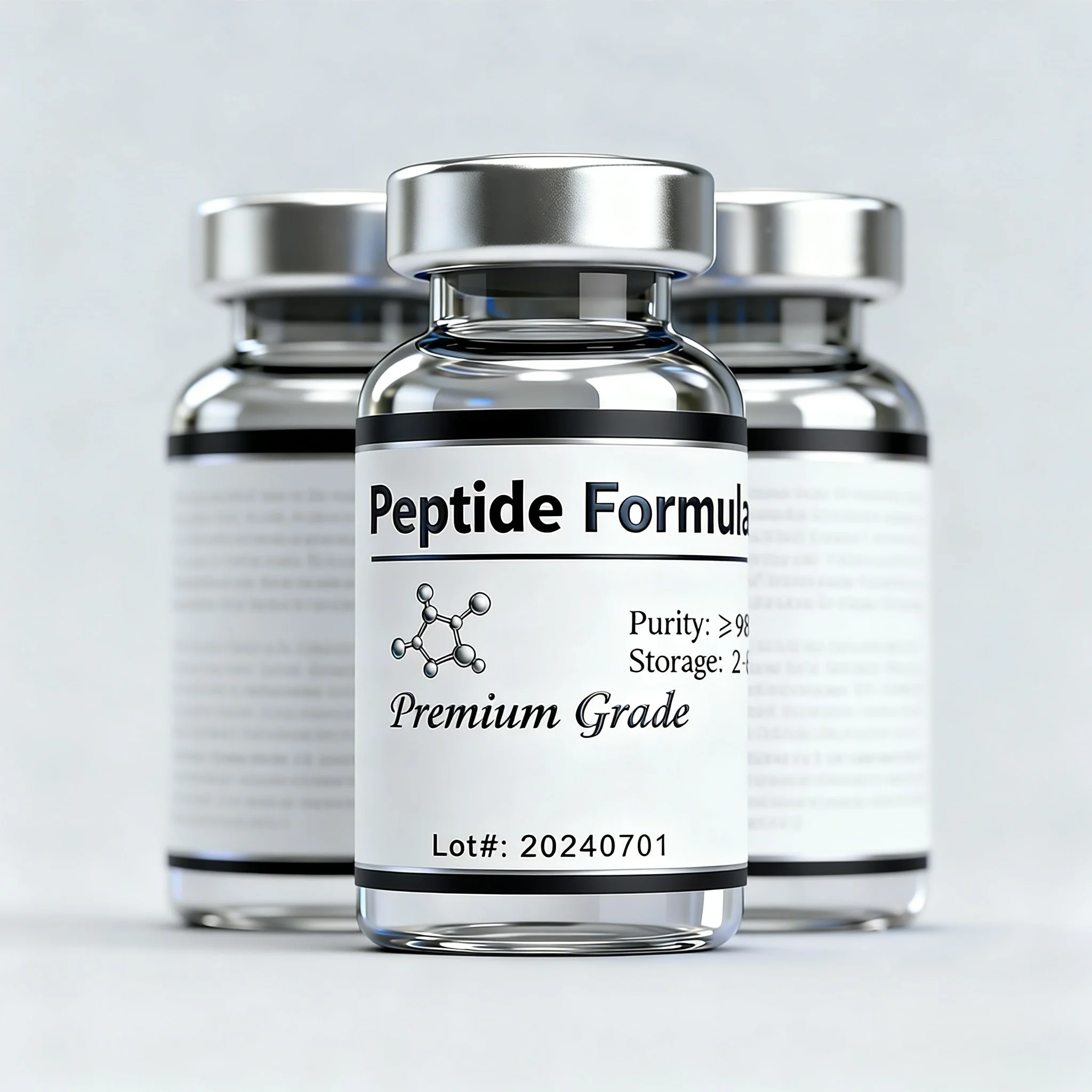 

Luxury Custom Paper Gift Boxes & Waterproof Label Stickers,Personalized Packaging for Cosmetic Peptide Vials