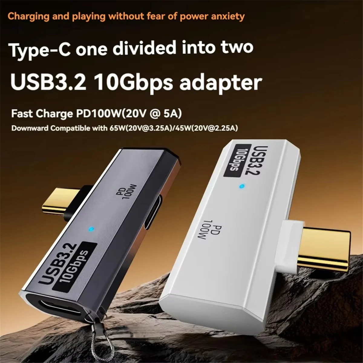 

SVFE-gUSB3.2 10 Гбит/с USB C к двойному адаптеру данных OTG типа C «папа-мама» 100 Вт адаптер для быстрой зарядки наушников