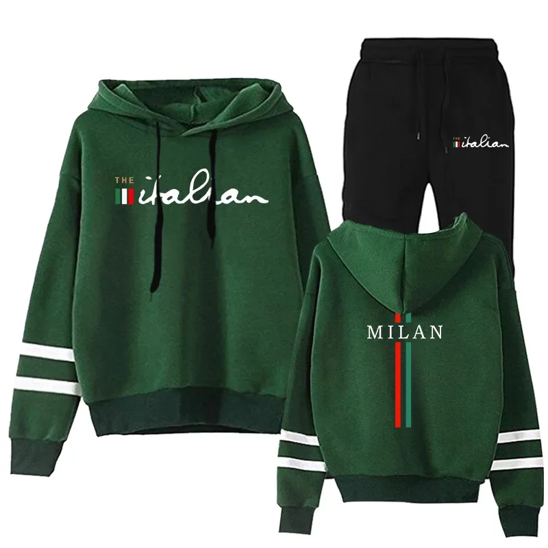 Single Piece Stripe Sweatshirt and Pants Comfort Outdoor Jogging Quality Fashion Casual Daily Women's Tracksuit Hoodies Hot Sale