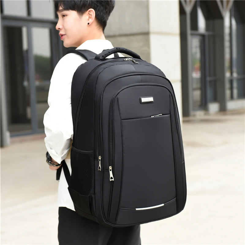 Stylish Navy Blue Backpack for Men Large Capacity Waterproof Laptop Bag Durable Travel and Commuter School Bag