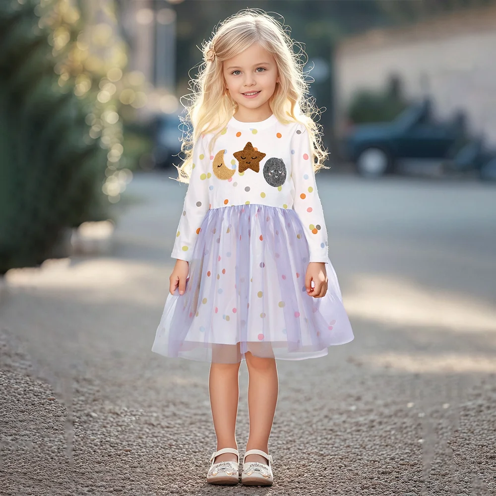 

Autumn Mesh Children's Dress For Kids Girl 3 to 8 Years Old Baby Clothing Casual And Cute Princess Dress Birthday Party Gift