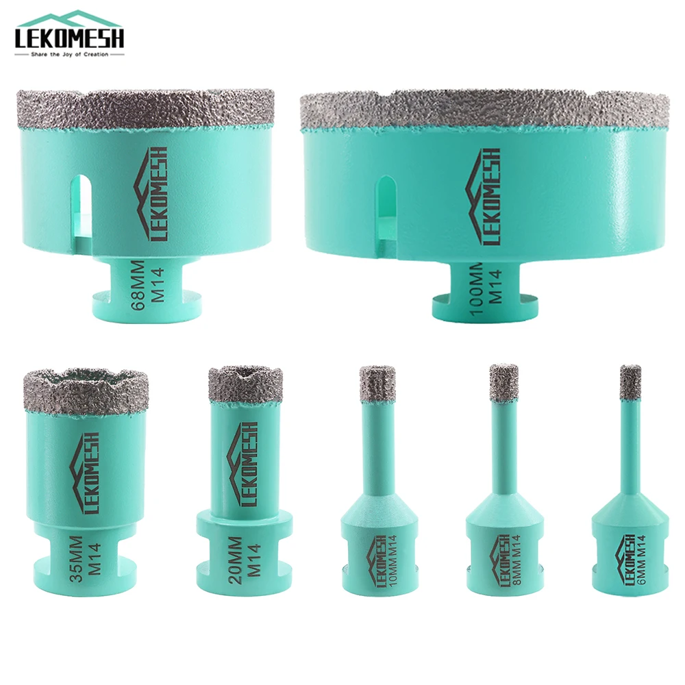 LEKOMESH 1pc M14 Drilling Bits  Diamond Drill Bits Granite Marble Ceramic Porcelain Tile Stone Hole Saw Drill Core Bits