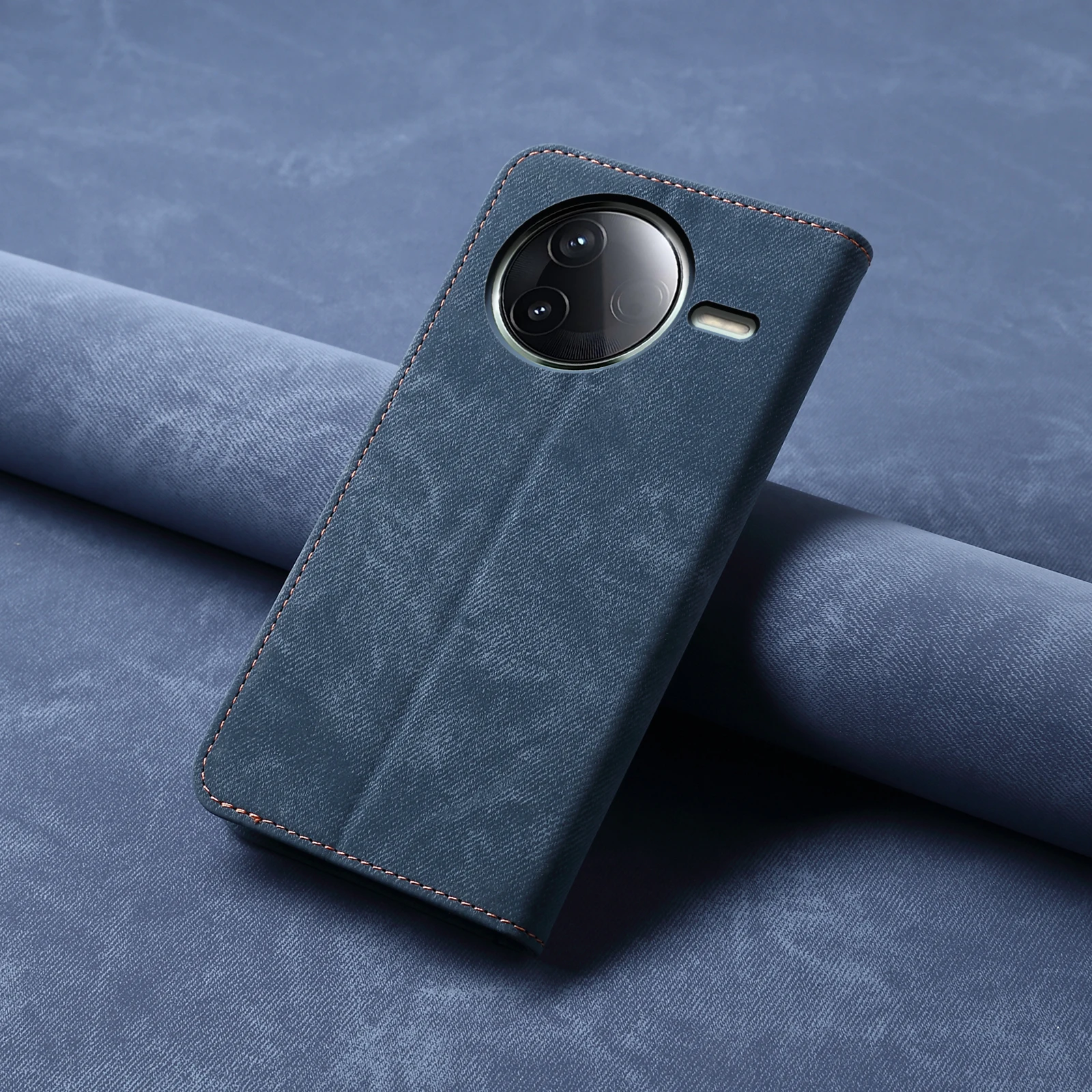 

Ultra Thin Suede Leather Wallet Case For POCO F7PRO F7 Ultra Card Slot Stand Magnetic Phone Cover for F7Ultra Denim Texture Bag