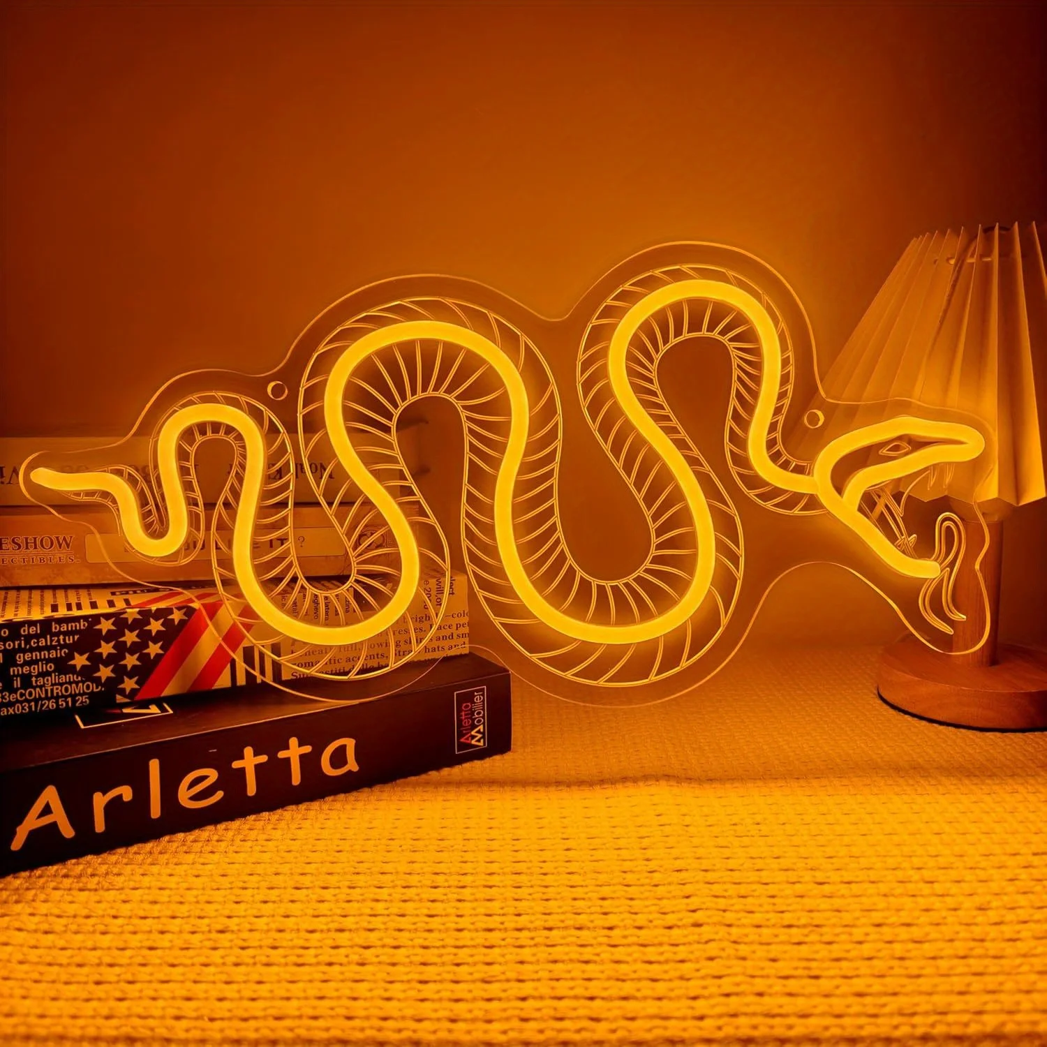 

Snake Skeleton Neon Light or Wall Decor with Adjustable Switche LED Neon Light for Bedroom Beer Bar Hotel Party Club Halloween