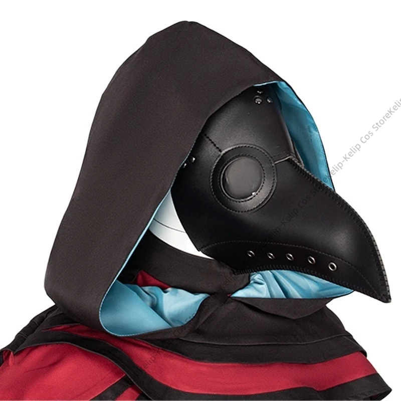 Máscara de Cosplay de Doctor de la Peste del Circo de Freak, Máscara de Pico de Pájaro Negra, Accesorio de Disfraz para Carnaval de Halloween