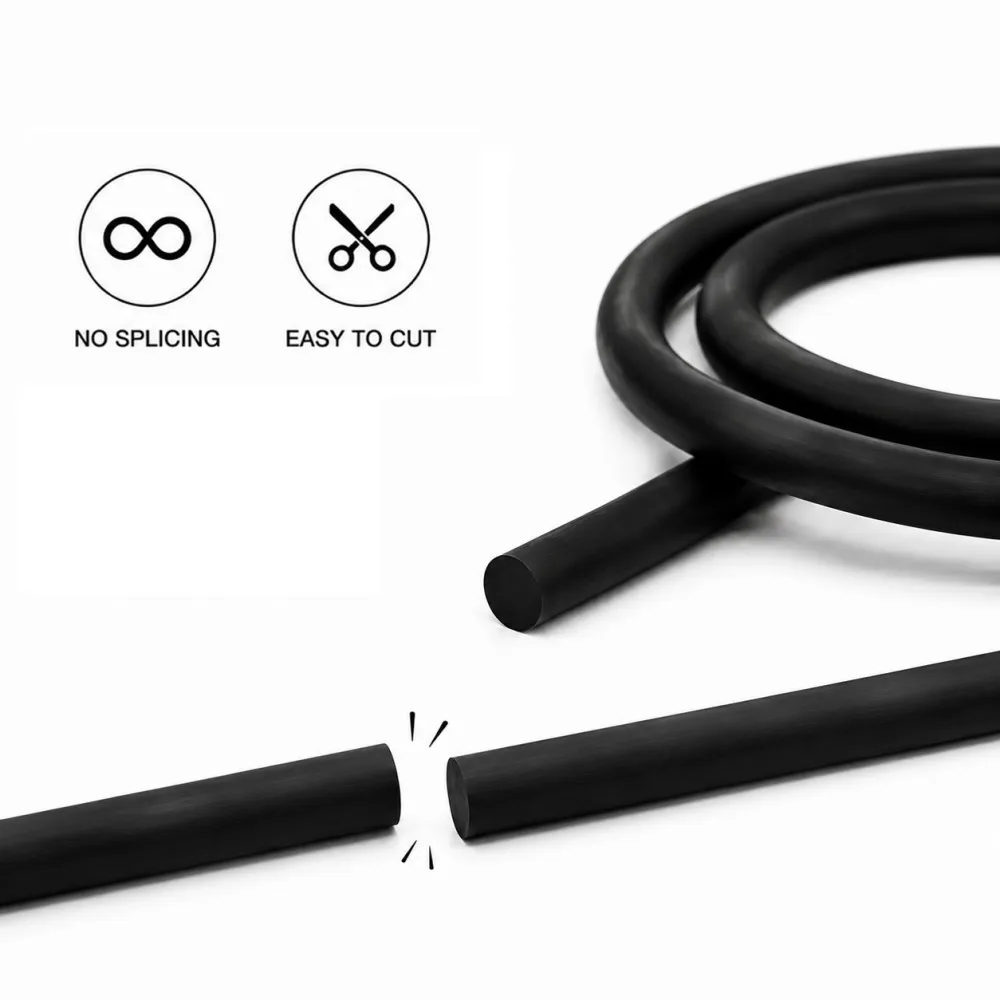 Black Natural Latex Rubber Solid Strip Dia 6mm High Elastic Shock Absorption Sealant StripTension Belt DIY Rubber Solid Rope