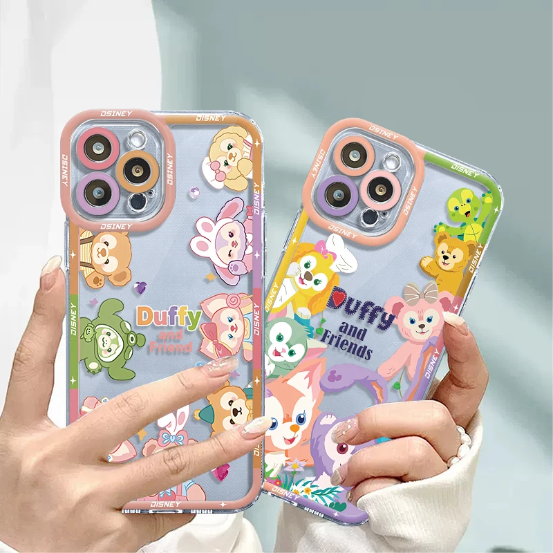 Clear Case For Samsung Galaxy A55 A54 A52 A12 A32 A52S A51 A22 A25 A31 A21s A13 A15 A23 A53 A50 Disney Duffy And Friends Flower