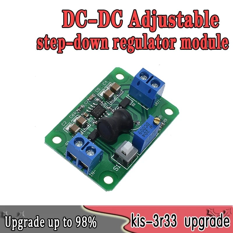 KIS3R33S DC-DC Adjustable Step Down Module Highest Efficiency of 95% Kis-3r33S Super LM2596 Power Supply Buck Module AEAK