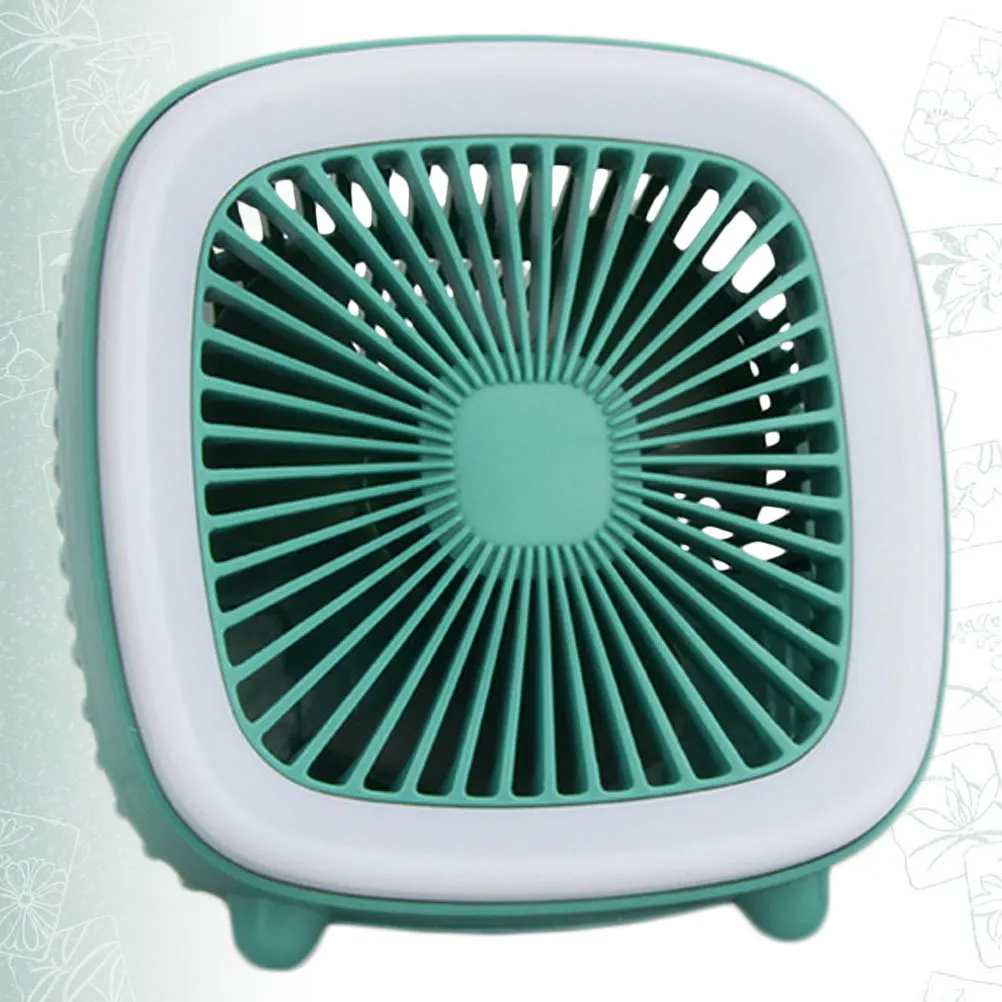 

1Pcs USB Desktop Fan with Ambient Lighting LED Lamp Multifunctional Reading Light Safe and Reliable Green Reading Lamp Fan