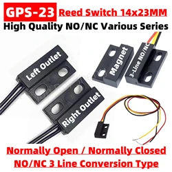 Interruptor de lengüeta, GPS-23 normalmente abierto, GPS-23B normalmente cerrado, tipo NO/NC, 14x23MM, con interruptor de resorte magnético, sensor de Control de proximidad