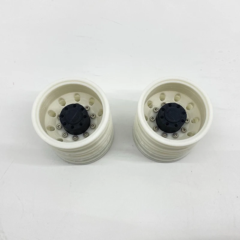 Cubo de roda modelo de plástico simulado, cubo de roda dianteira de alta qualidade, cubo de roda traseira de alta carga para reboque de caminhão 1/14 tamiya rc