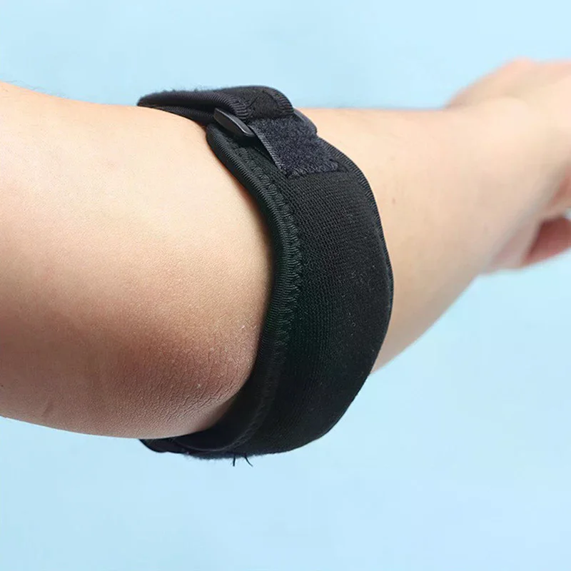1pcs Elbow Brace For Tennis Golfer Sports Protection Adjustable Arm Band Silicone Compression Pad  Pain Relief Men Wom
