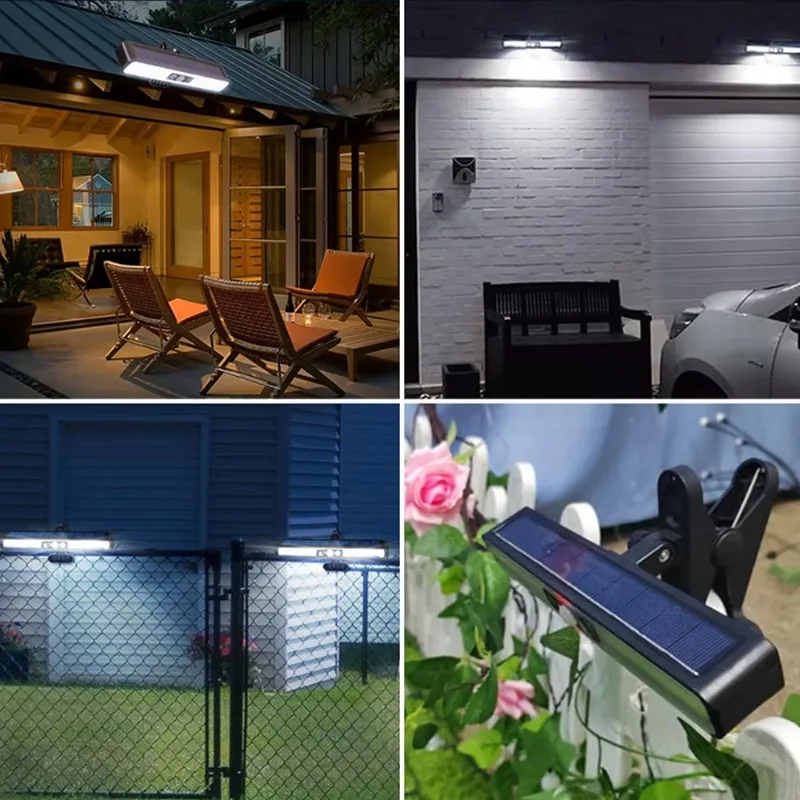 NEW Clip On Solar Motion Lights Outdoor Waterproof,Solar Fence Lights Outside with 36 LEDs,Portable Solar Powered Security Light