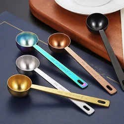 OUKEAI 304 stainless steel measuring spoon, milk powder spoon, 15/30ML kitchen baking coffee bean measuring spoon