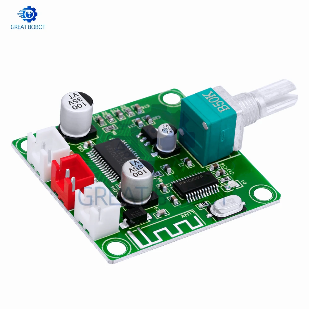 XH-A414 DC12-24V 5.0 – cyfrowa płytka wzmacniacza Bluetooth, 50 W + 50 W, z wbudowanym układem wzmacniacza TPA3118D2, 50K, podwójny potencjometr. — zdjęcie produktu 3
