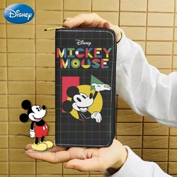 Disney Mickey Stitch Women Wallets Fashion Long Leather Top Quality Card Holder Classic Female Purse Zipper Brand Wallet Present