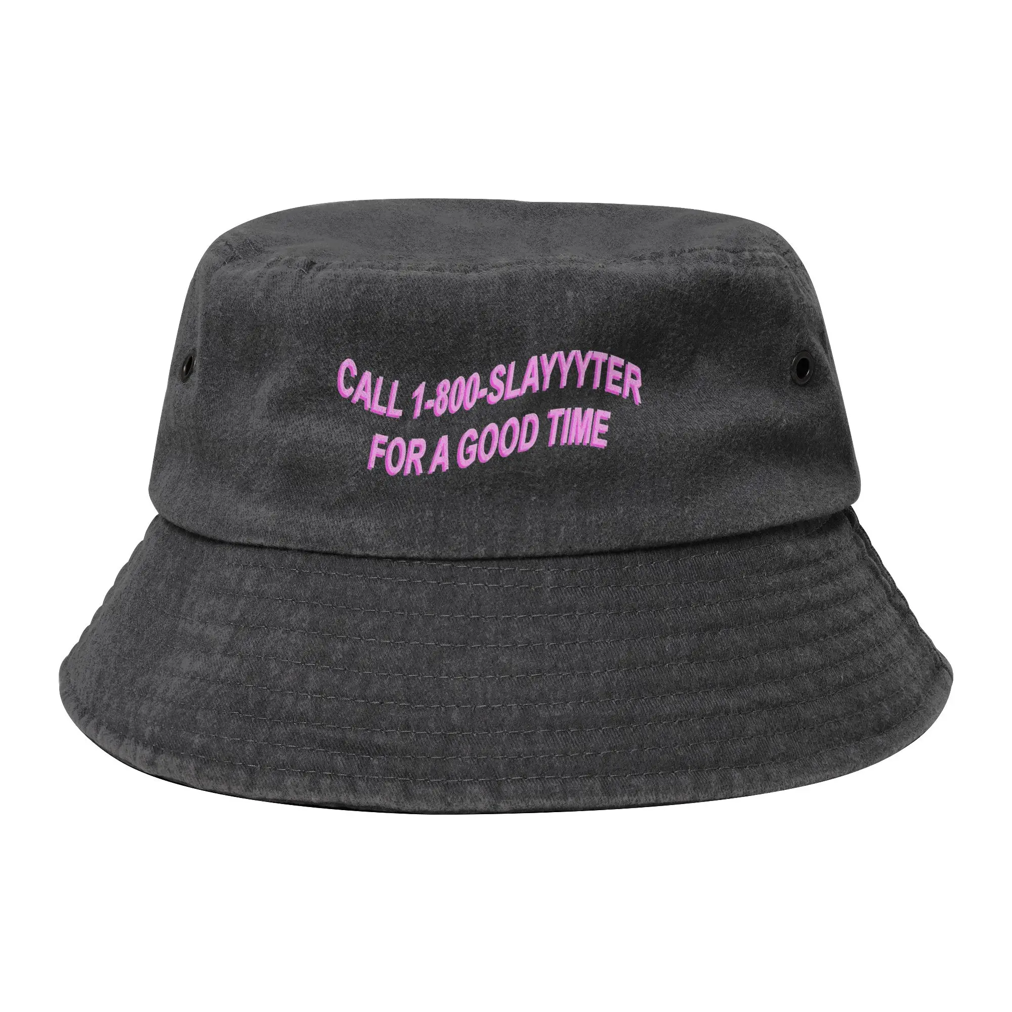 Slayyyter For A Good Time Bucket Hats for Women Men Distressed Washed Field Hat Trendy for Vacation Fisherman Cap Panama Hat