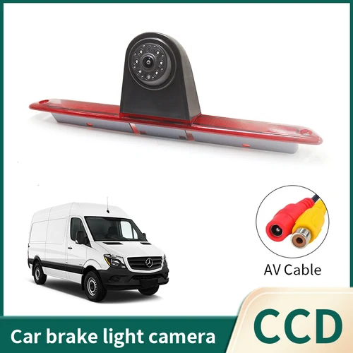 Imagen 1 del producto CCD CVBS impermeable visión nocturna luz de freno de coche cámara de marcha atrás para mercedes-benz Sprinter VW Crafter Van 2007-2018