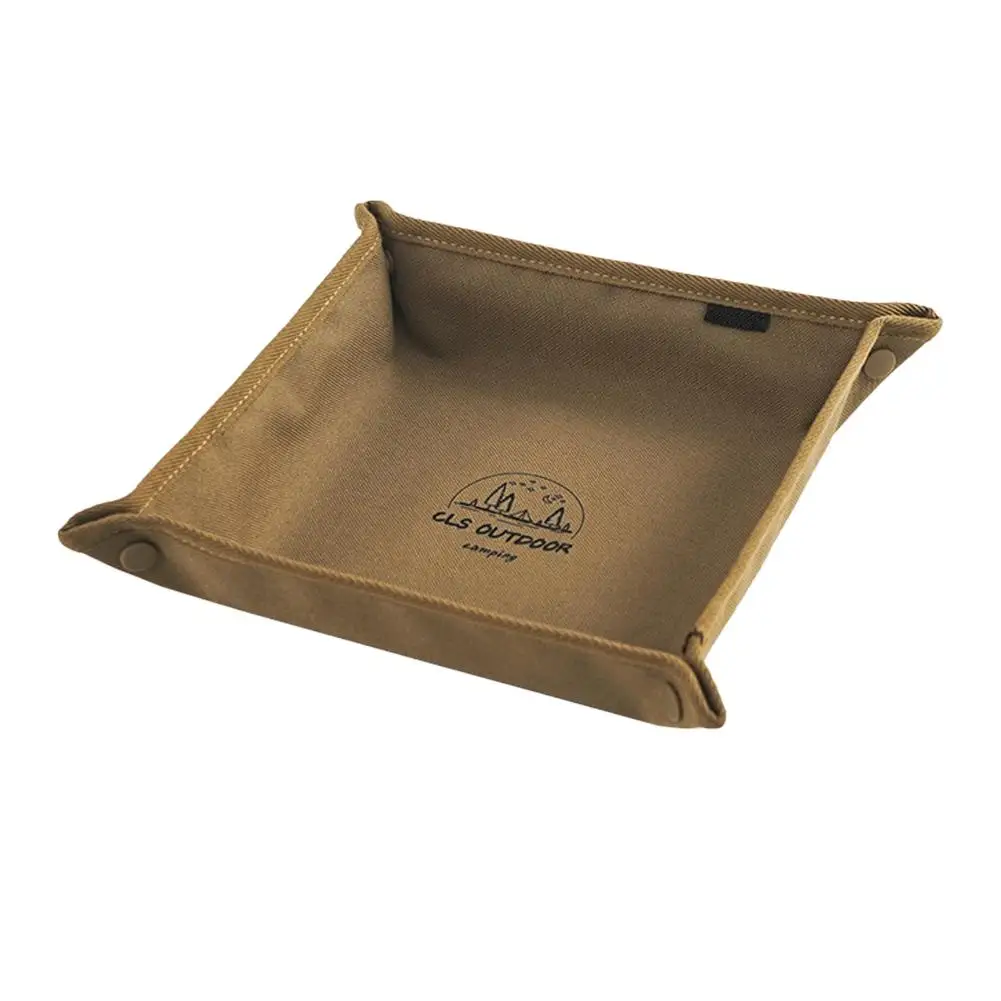 Tragbares, faltbares Camping-Aufbewahrungstablett, quadratisches Desktop-Organizer-Tablett für den Außenbereich, multifunktionale Aufbewahrungsbox für Schlüssel und kleine Gegenstände – Detail 15