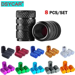 DSYCAR 8Pcs Car Tire Valve Stems Cap Tire Valve Cap Aluminum Car Dustproof Wheel Stem Air Valve Caps