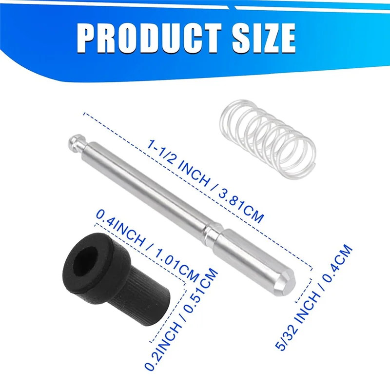 ABZC-مجموعة المزالج لشاشة النافذة المصنوعة من سبائك الألومنيوم - 16 قطعة 5/32 بوصة × 1-1/2 بوصة مع قبعات ونابض #6