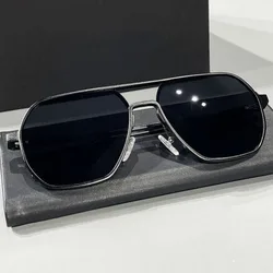 New Metal polarized Double Beam Photochromic Sunglasses For Men Drive Night Vision Glasses Fashion Shade For Men Women