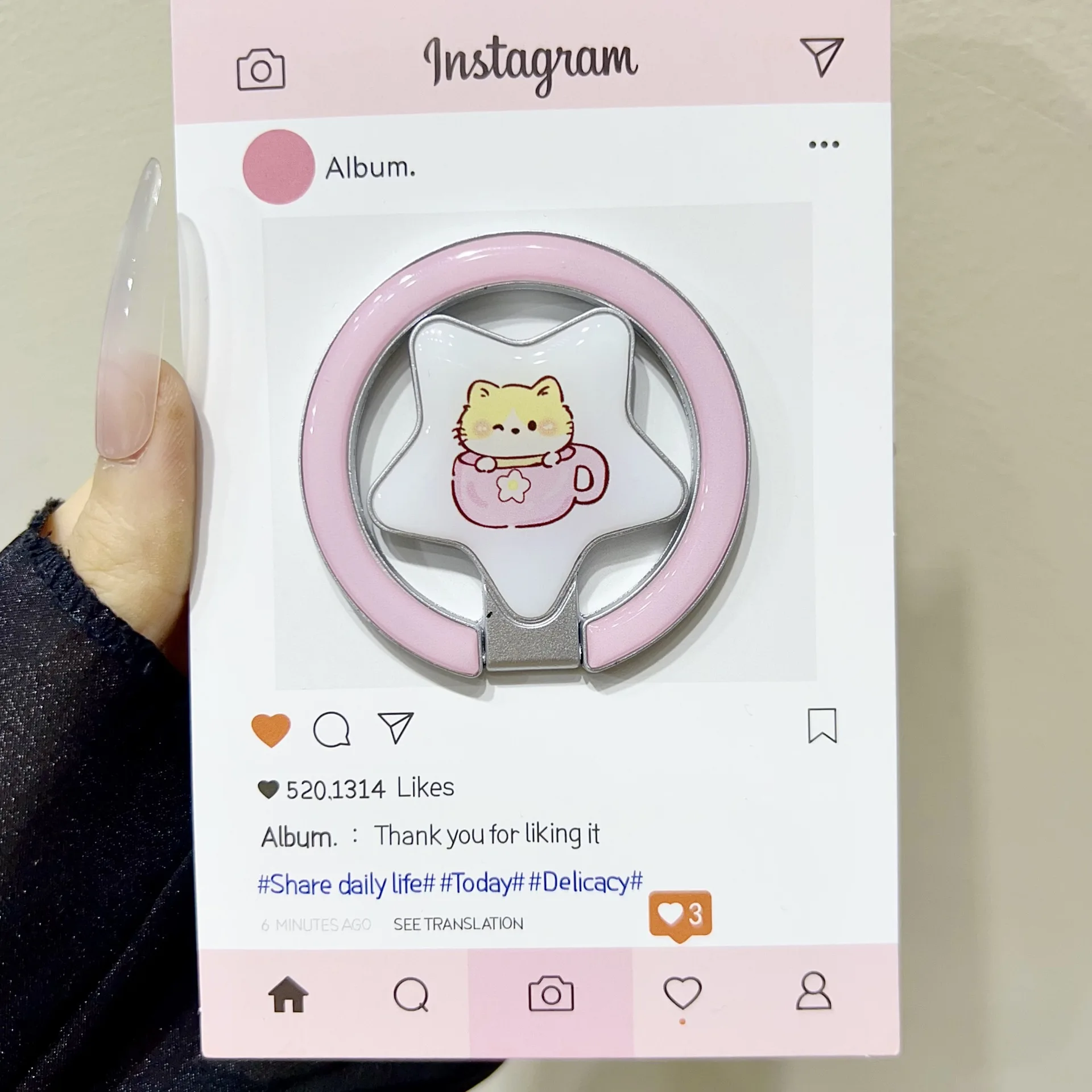 

Держатель для телефона в корейском стиле с пентаграммой, магнитная подставка Magsafe, складной настольный держатель для iPhone, чехол для беспроводной зарядки