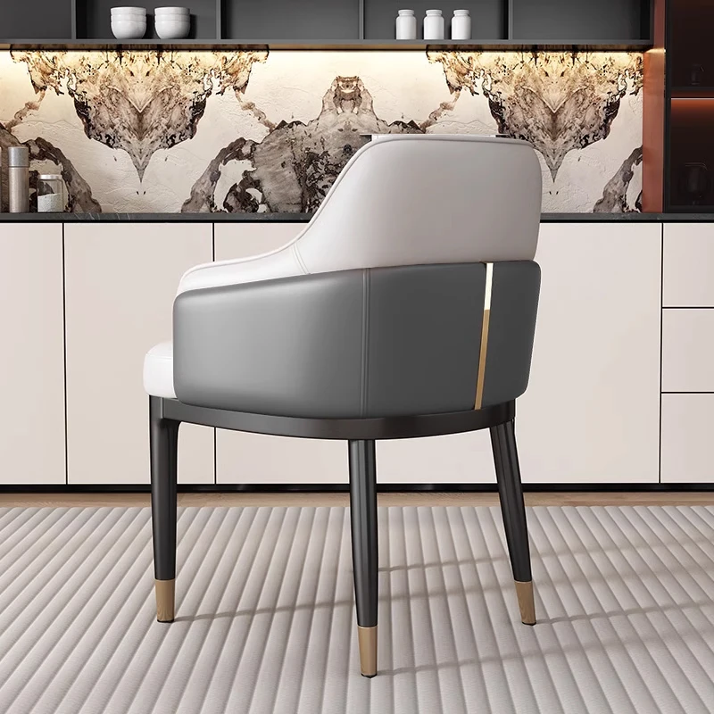 Nordic Elastic Dining Chairs Comfortable Custom European Aesthetics Dining Chairs Luxury Ergonomic Chaise Design Home Furniture