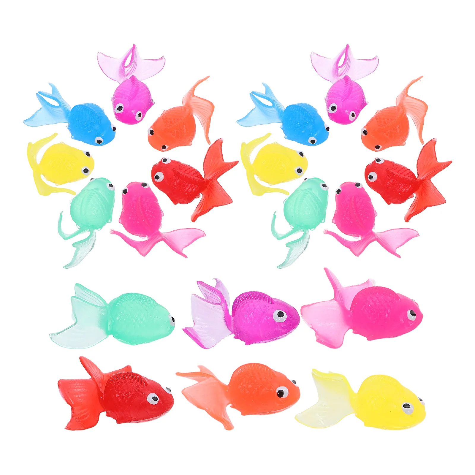 

20pcs Simulation Goldfish Artificial Floating Fish For Aquarium Tank Decoration Fake Tropical Fish Ornament Pet Supplies