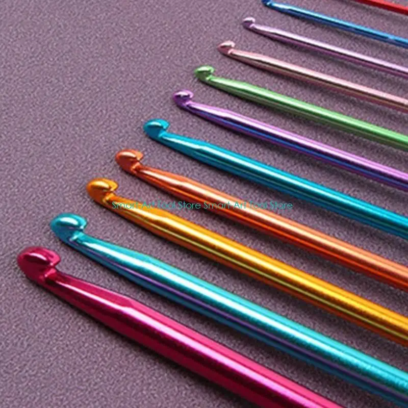 E1PB DIY Knitting Needle Straight Single Pointed Knitting Needle 11 Size