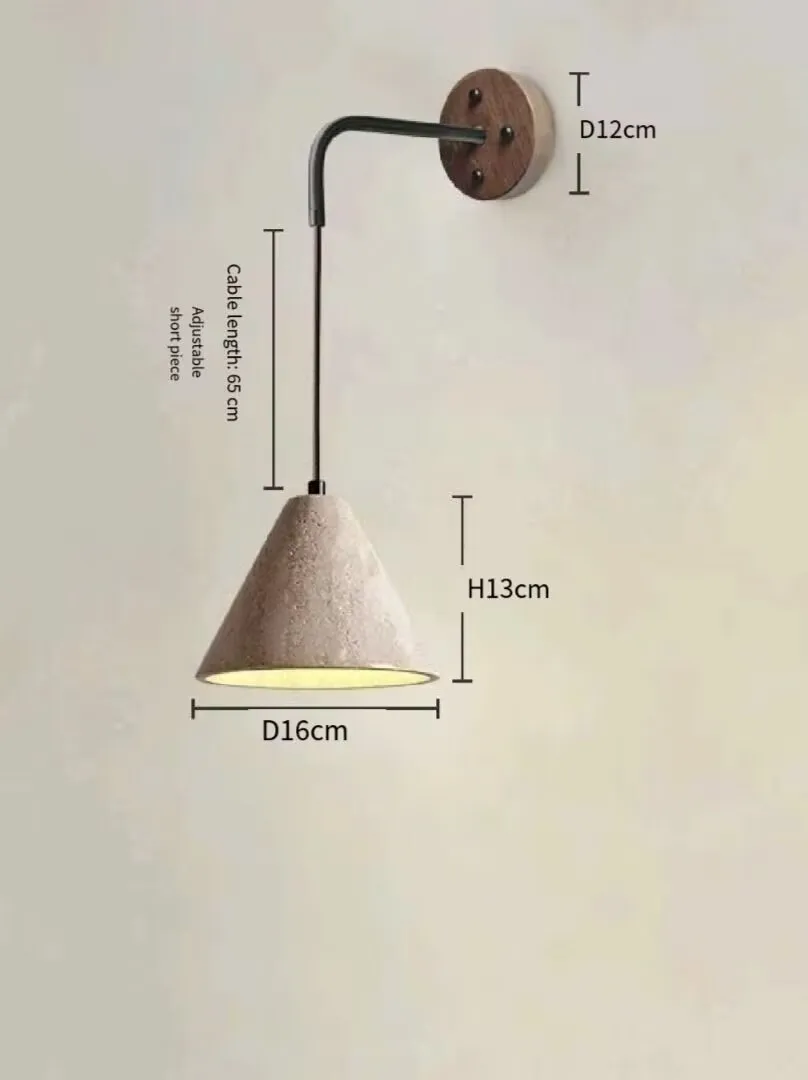 

Yellow cave stone bedside table lamp, living room background wall decorative lamp, entrance corridor atmosphere lamp