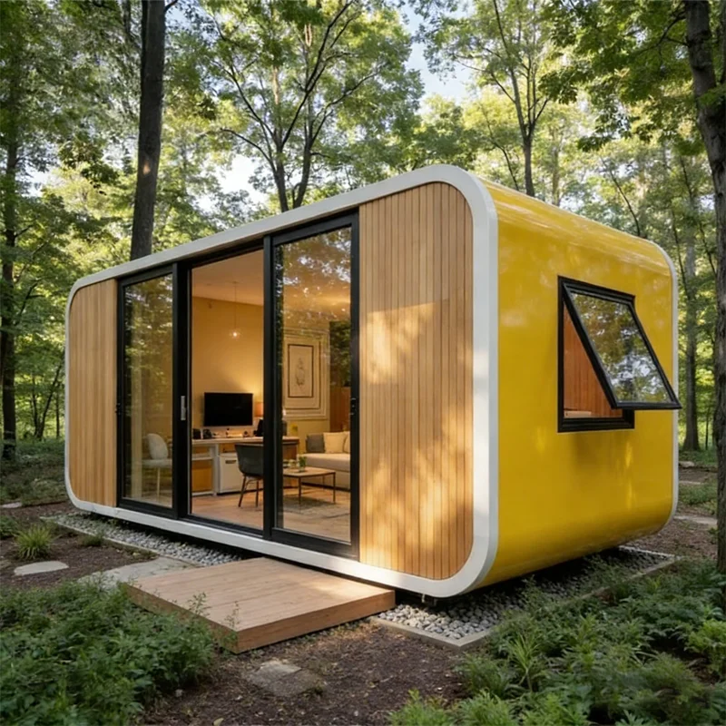 20/40FT Prefabricated Portable Modern Design Mobile Cabin House with Bathroom Kitchen Bedroom for Backyard Garden Sunroom