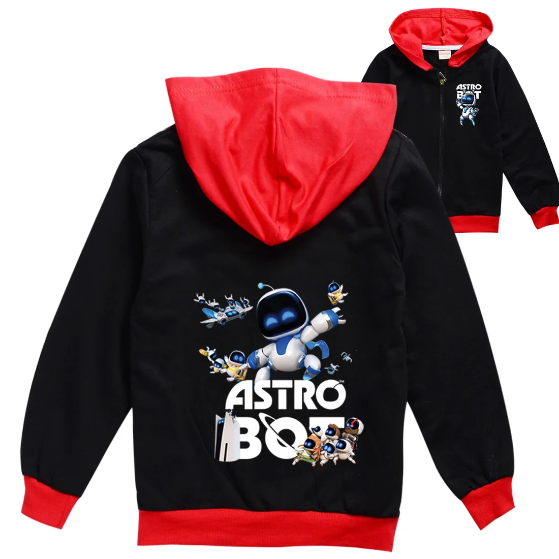 

Hot Game ASTRO BOT Hoodie Kids Cartoon ASTROBOT Sweatshirt Teen Boys Hooded Zipper Jackets Baby Girls Long Sleeve Coats&outwear