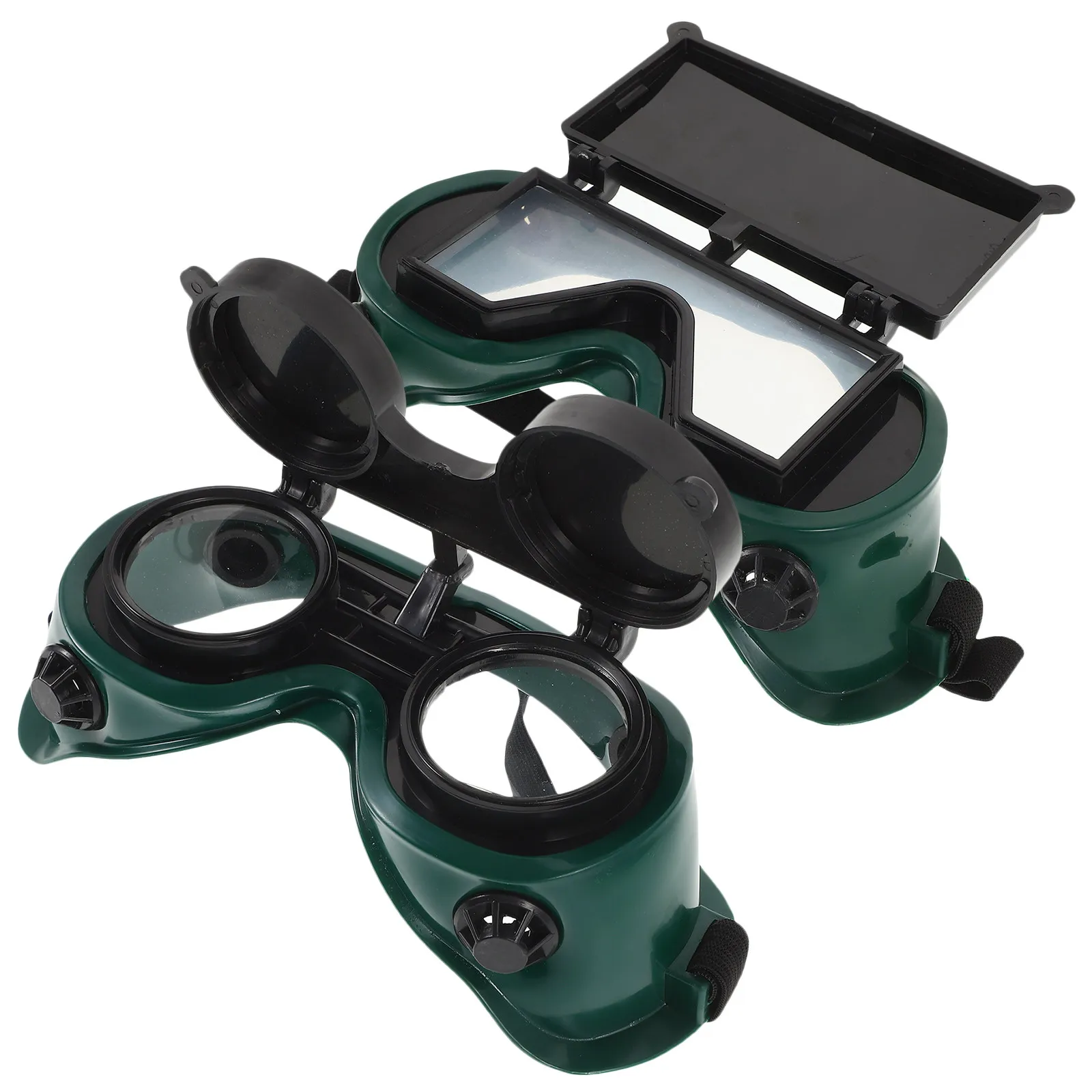 

2Pcs Welding Glasses Safety Goggles Protective Welding Goggles Flip-Up Design Adjustable Headband Breathable Anti-Scratch