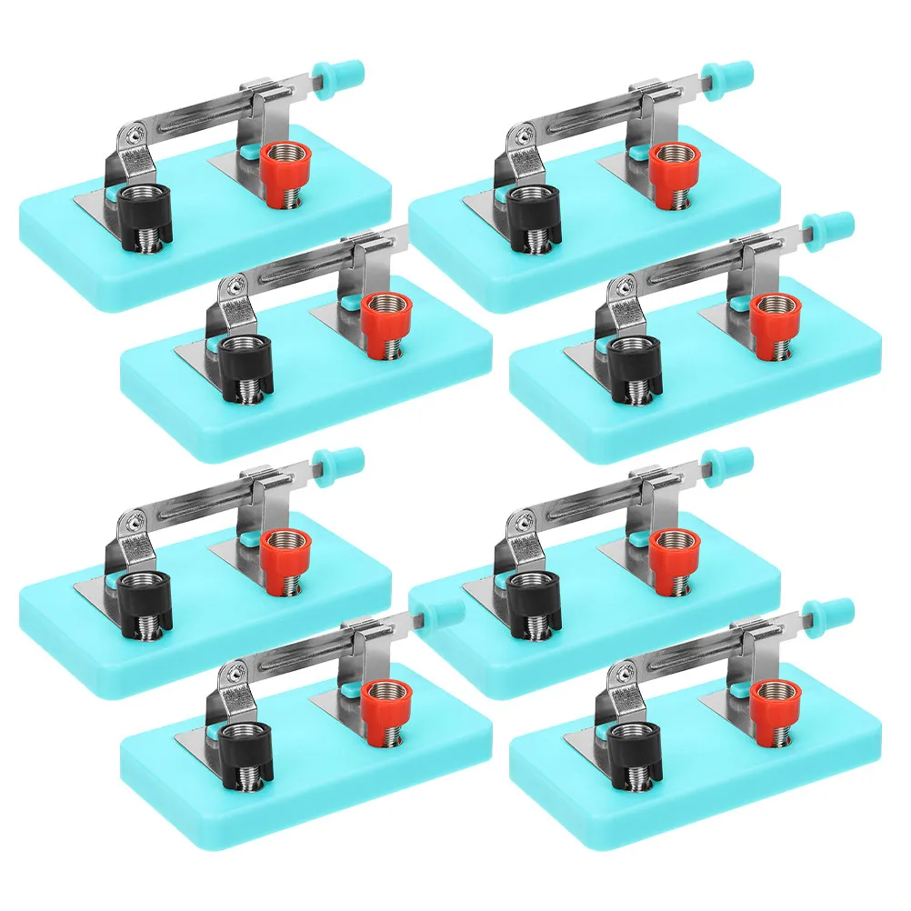 8Pcs Lab Knife Switch Single Throw Electrical Connection Switch for Science Projects Physics Classroom Demo Basic Circuit