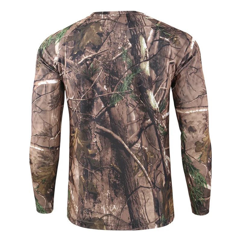 ESDY Outdoor Sports Camouflage Long Sleeved T-Shirts Round Neck Quick Drying Summer Cycling Suit A659